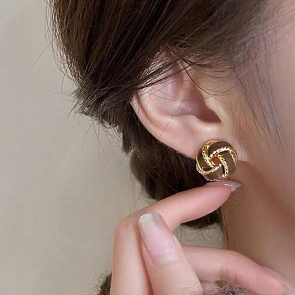 Twisted Knot Stud Earrings